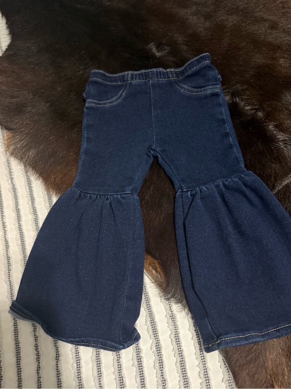 Wrangler Navy Bell-Leg baby girl